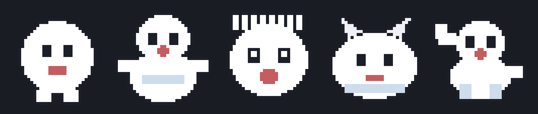 AIが初見で描いたイエティ5種